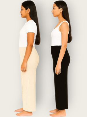 EpicDesigns Comfort Fit Women Beige, Black Trousers