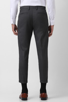 PETER ENGLAND Regular Fit Men Black Trousers