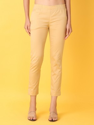 V-MART Regular Fit Women Beige Trousers