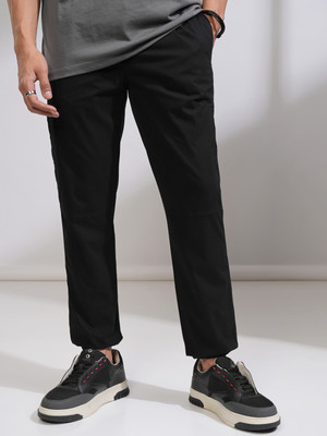 HIGHLANDER Slim Fit Men Black Trousers
