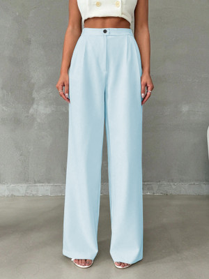 METRONAUT Regular Fit Women Light Blue Trousers