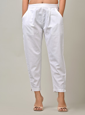 Rakshita Fashions Regular Fit Women White Trousers
