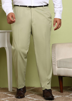 METRONAUT PLUS Regular Fit Men Light Green Trousers