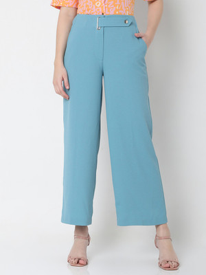 VERO MODA Flared Women Blue Trousers