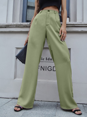 SAKHWALA Regular Fit Women Green Trousers