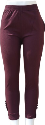 EDMALL Regular Fit Women Brown Trousers