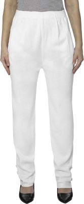 TNQ Regular Fit Women White Trousers