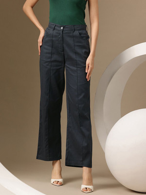 CHEMISTRY Regular Fit Women Black Trousers