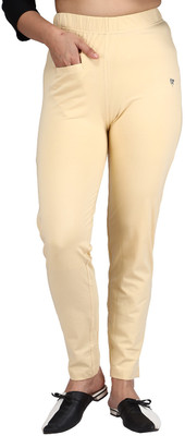 Comfort Lady Regular Fit Women Cream Trousers