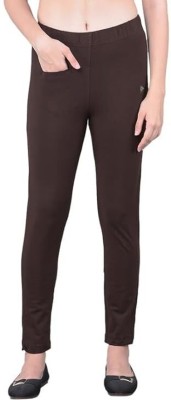 Modern Super Skinny Fit Women Dark Green Trousers