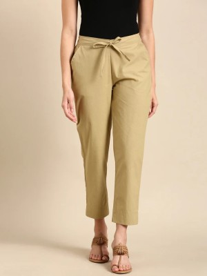 Oxinexx Regular Fit Women Khaki Trousers