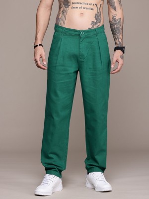 Roadster Regular Fit Men Green Trousers