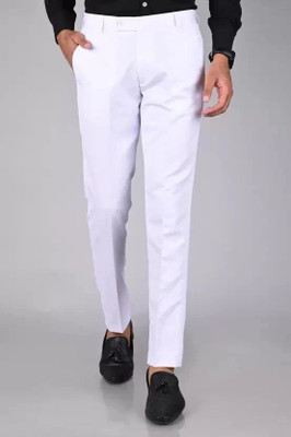 rishi Regular Fit Men White Trousers