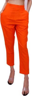 Jaipurivastra Regular Fit Women Orange Trousers