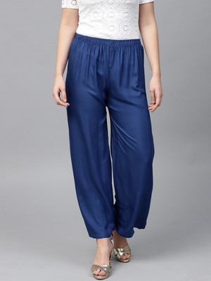 Go Gazab Regular Fit Women Blue Trousers