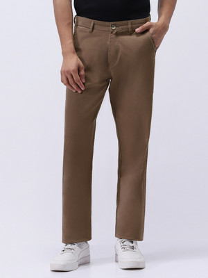 Urbano Fashion Regular Fit Men Brown Trousers