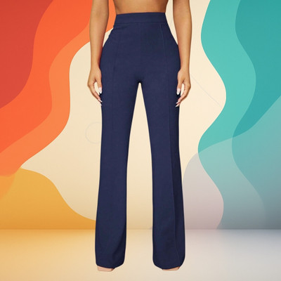 nitafashion Loose Fit Women Dark Blue Trousers
