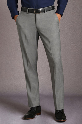 LOUIS PHILIPPE Slim Fit Men Grey Trousers