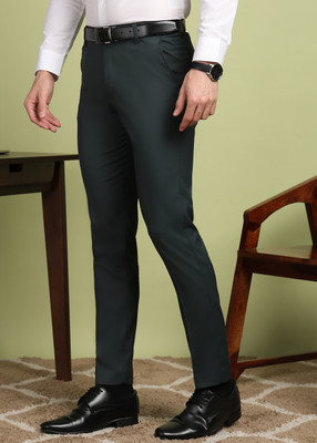 FUBAR Regular Fit Men Dark Green Trousers