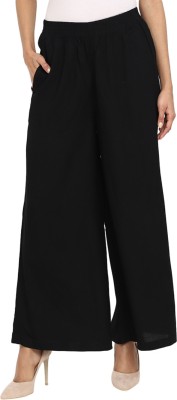 V-MART Regular Fit Women Black, Black Trousers