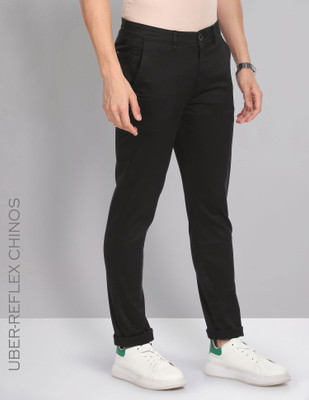AD by Arvind Slim Fit Men Black Trousers