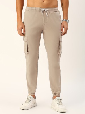 METRONAUT Slim Fit Men Pure Cotton Beige Trousers