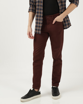 Hardsoda Slim Fit Men Brown Trousers