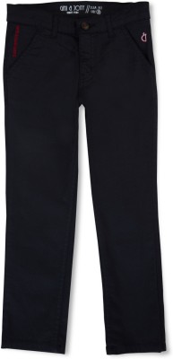 GINI & JONY Slim Fit Baby Boys Black Trousers