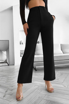 Stylefabs Regular Fit Women Black Trousers