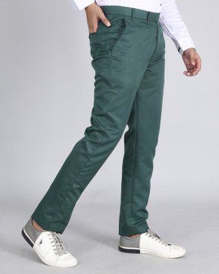 Tanip Regular Fit Men Green Trousers