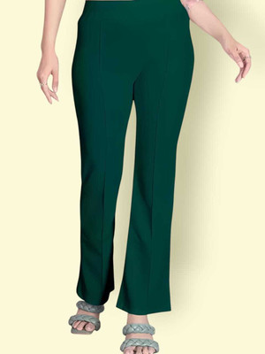 Tiki Tees Regular Fit Women Green Trousers