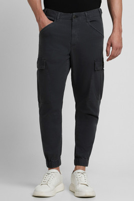 PETER ENGLAND Regular Fit Men Grey Trousers
