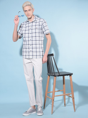 CRIMSOUNE CLUB Straight Fit Men Beige Trousers