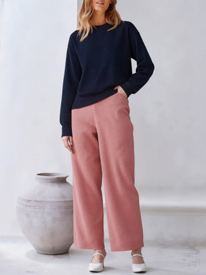 Dwarros Loose Fit Women Pink Trousers