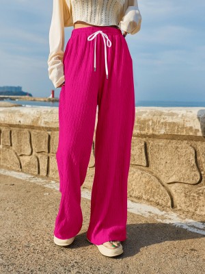 Rajovati Loose Fit Women Pink Trousers