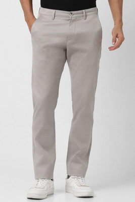VAN HEUSEN Regular Fit Men Grey Trousers