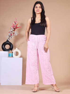 wakshi Regular Fit Women Pink Trousers