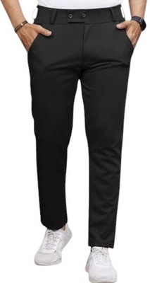 ADVIK FASHION HUB Slim Fit Men Black Trousers