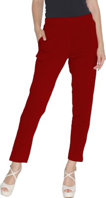 Lyra Slim Fit Women Beige Trousers