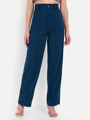 UNICUS APPAREL Straight Fit Women Blue Trousers