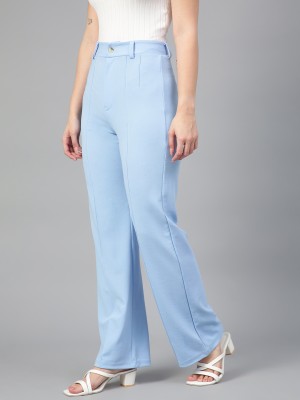 KOTTY Regular Fit Women Light Blue Trousers