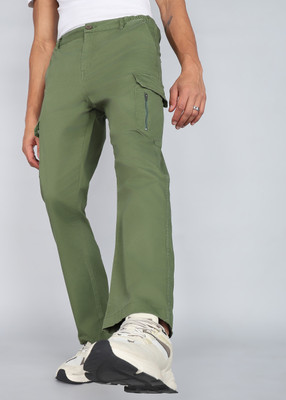 FOREVER 21 Regular Fit Men Green Trousers