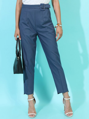 Tokyo Talkies Regular Fit Women Blue Trousers
