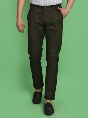 V-MART Slim Fit Men Green, Green Trousers