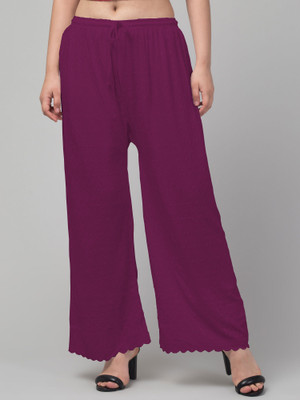 FamBee Relaxed Women Purple Trousers