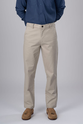 TAILORAEDGE Tapered Men Beige Trousers
