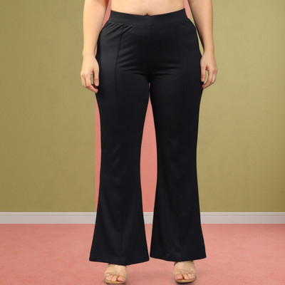 Anitafashion Loose Fit Women Black Trousers