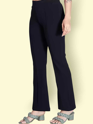 HouseOfCommon Regular Fit Women Dark Blue Trousers