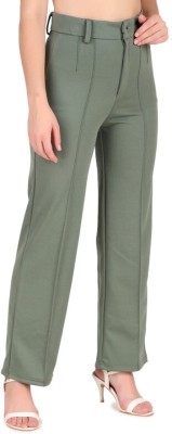 Zicada Slim Fit Women Green Trousers
