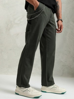 HIGHLANDER Straight Fit Men Black Trousers